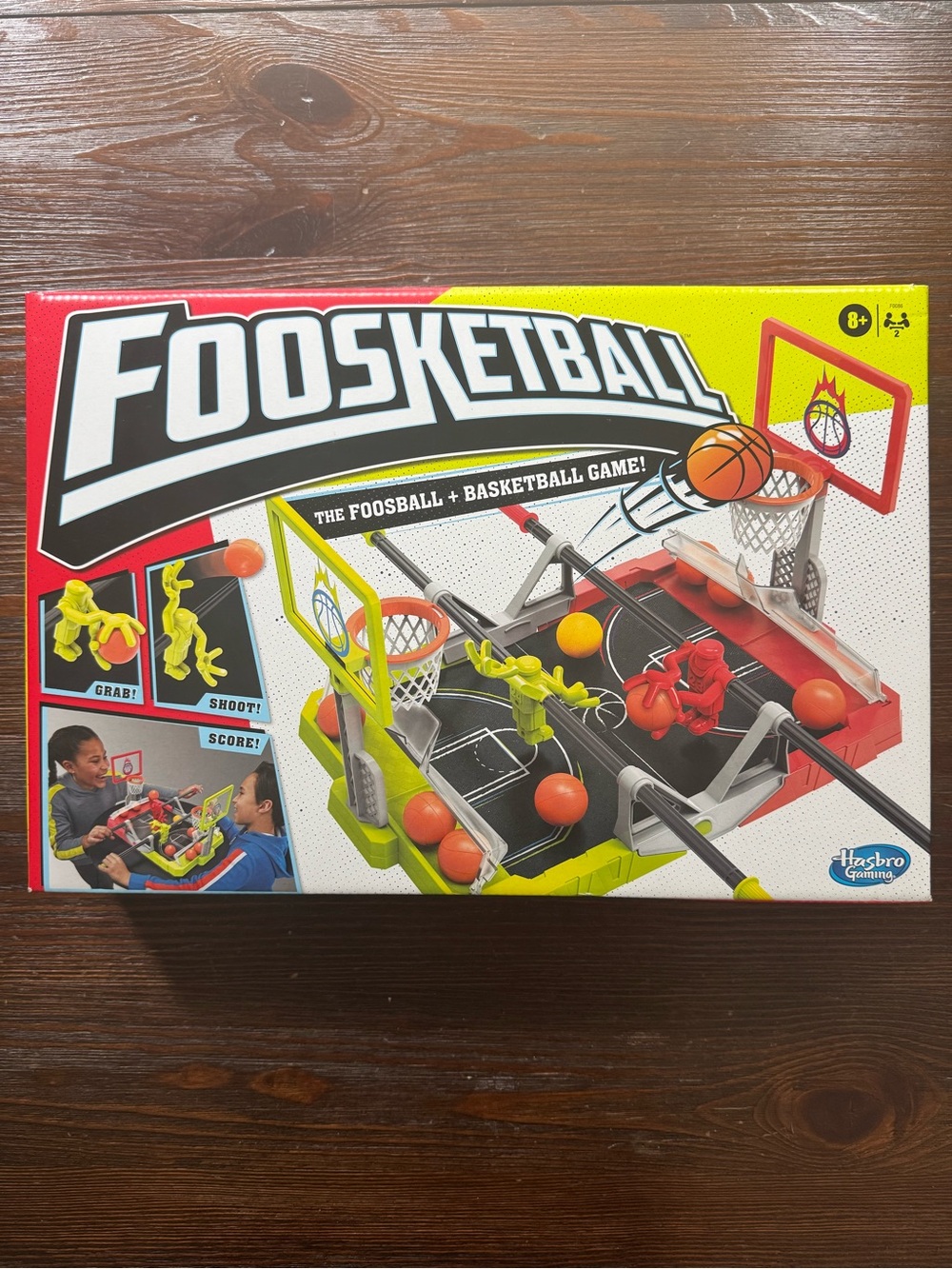 Foosketball table-top game Hasbro. Combines basketball and foosball. Like new.